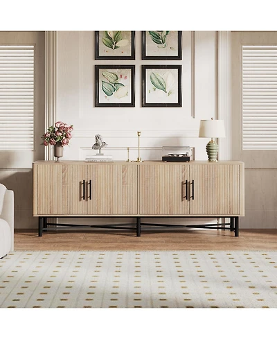 Streamdale Furniture 4-Door Tv Cabinet with Adjustable Shelves