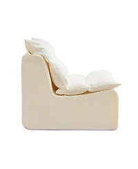 Streamdale Furniture 3-Seat Sofa Lounge Chair - White Polyester