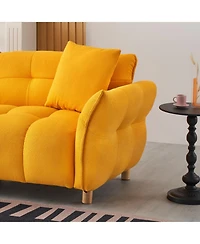 Streamdale Furniture Teddy Sofa (Yellow) w/ Pillows - Apartment/Office/Living Room
