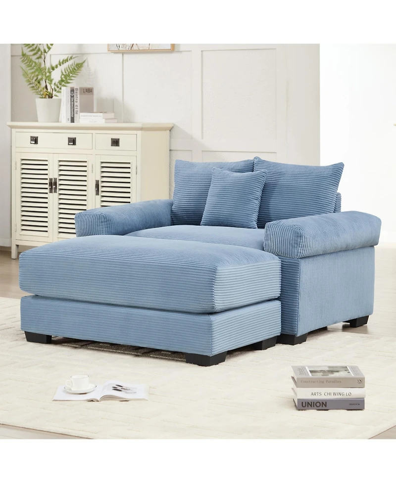 Streamdale Furniture Streamdale Oversized Cloud Modular Sectional Couch, Corduroy