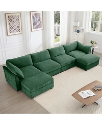 Streamdale Furniture U Shape Sectional Sofa with Ottomans & Storage
