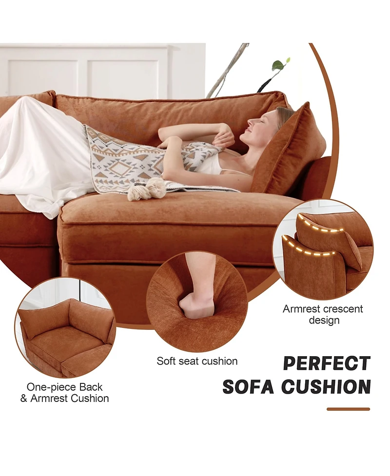 Streamdale Furniture U Shape Sofa w/ Ottomans & Storage