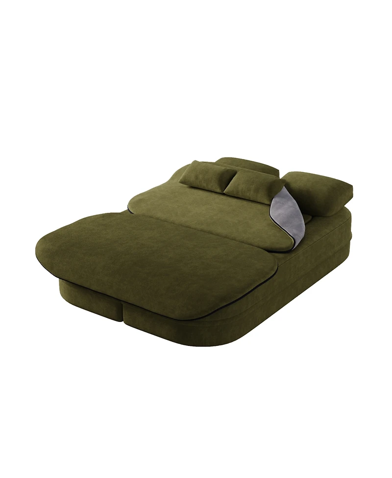 Streamdale 75" Foldable Sofa Bed with Blanket