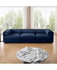 Streamdale Furniture Modular Sectional Sofa, Storage, Cylindrical Backrest, Deep Seating, Blue