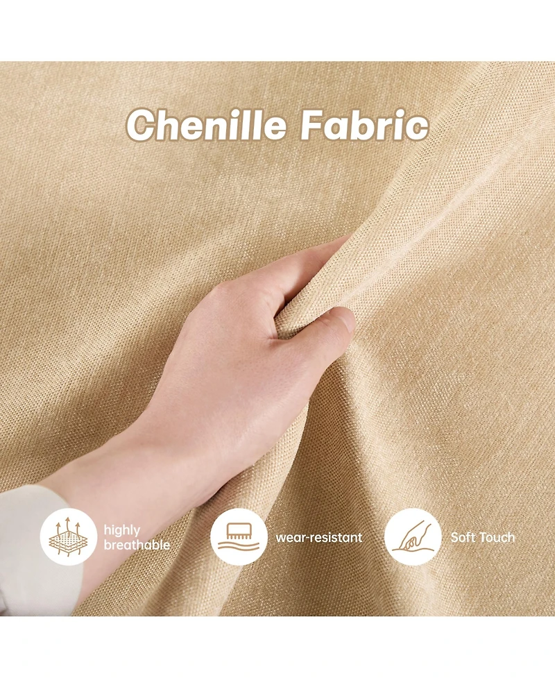 Streamdale Furniture Streamdale U Shape Sectional Sofa with Ottomans & Storage - Chenille Wheat