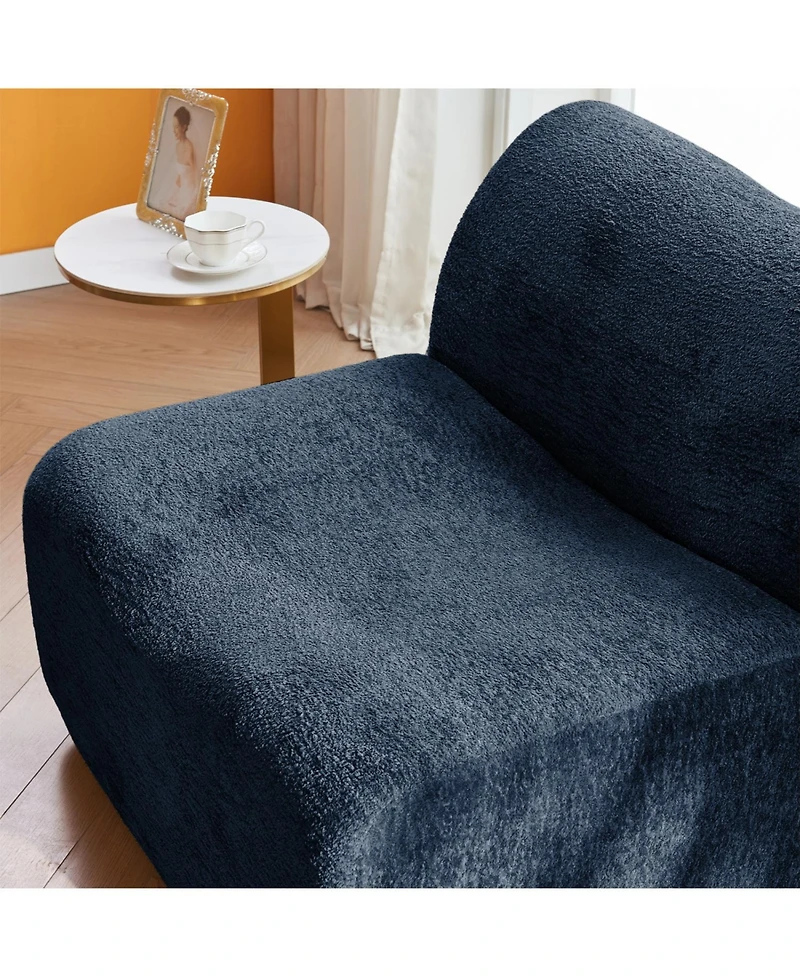 Streamdale Furniture Single Foam Sofa Chair with Footrest & Pillow