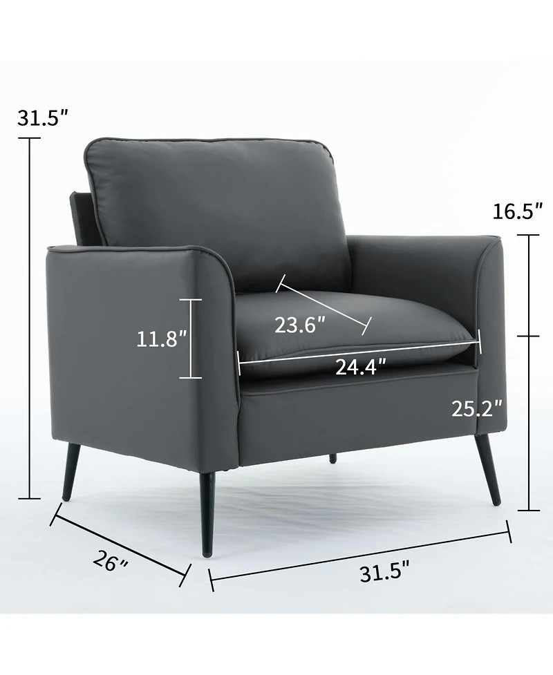 Streamdale Furniture Cat Paw Gray Leather Sofa 2PC Set