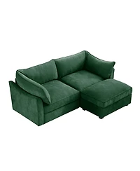Streamdale Furniture 2-Seat Sofa with Ottoman & Storage