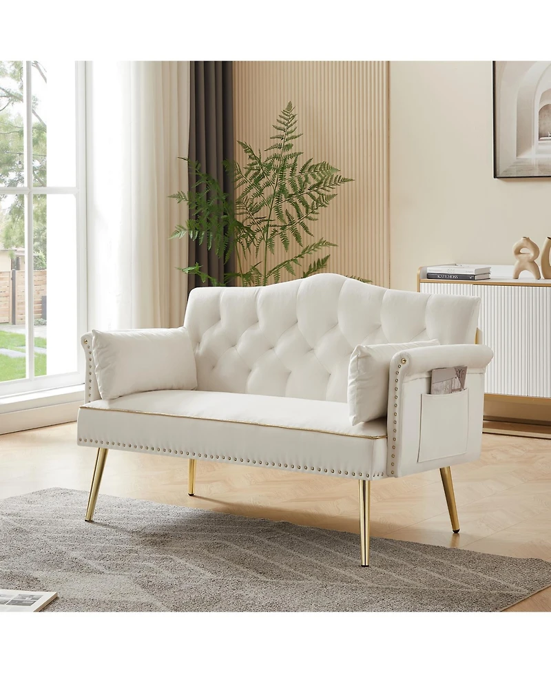 Streamdale Furniture Velvet Loveseat Sofa