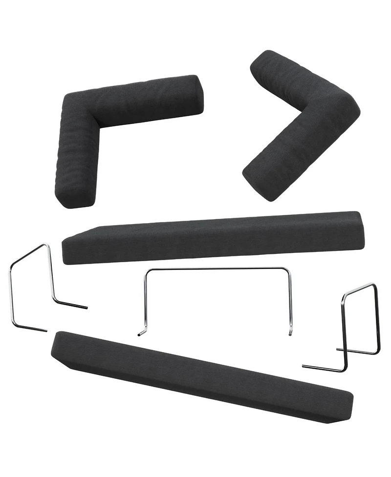 Streamdale Furniture Modular sofa convertible pudding block sofa bed with armrests