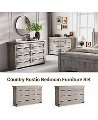 gaomon Modern 6-Drawer Bedroom Tv Cabinet, Wide Storage Dresser for Clothes Organization in Living Room, Dining Room, or Hallway