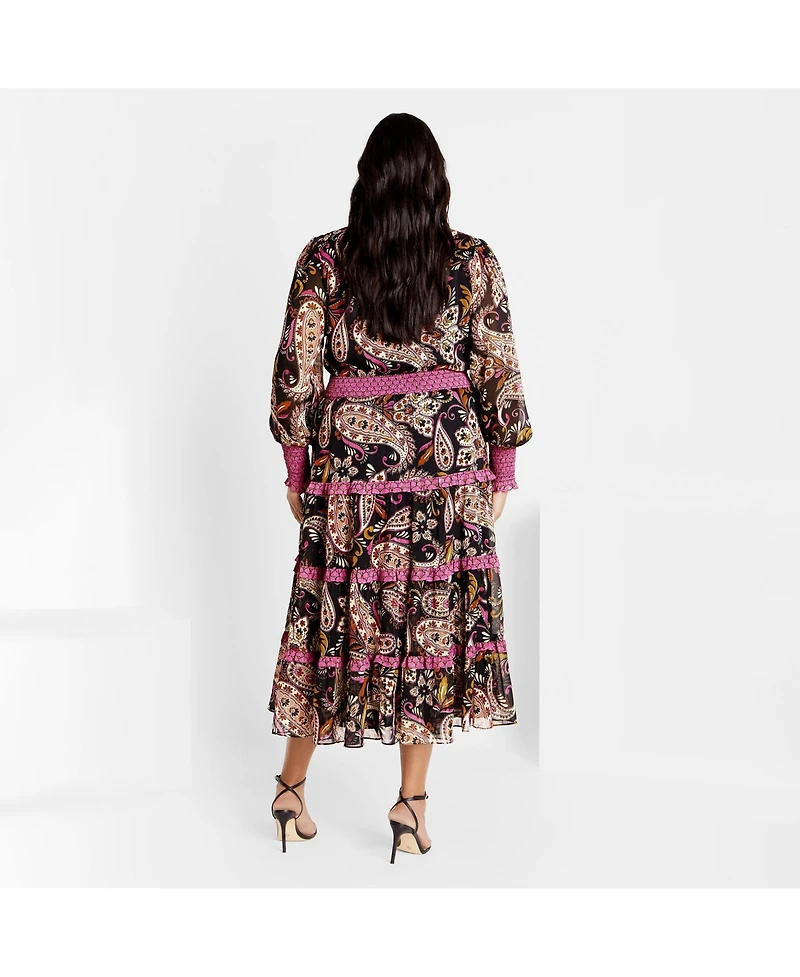 City Chic Plus Gwendolyn Print Dress