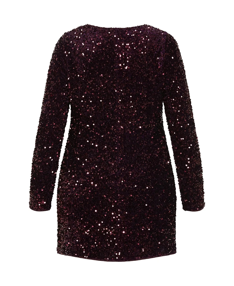 City Chic Women's Sequin Eclipse Dress