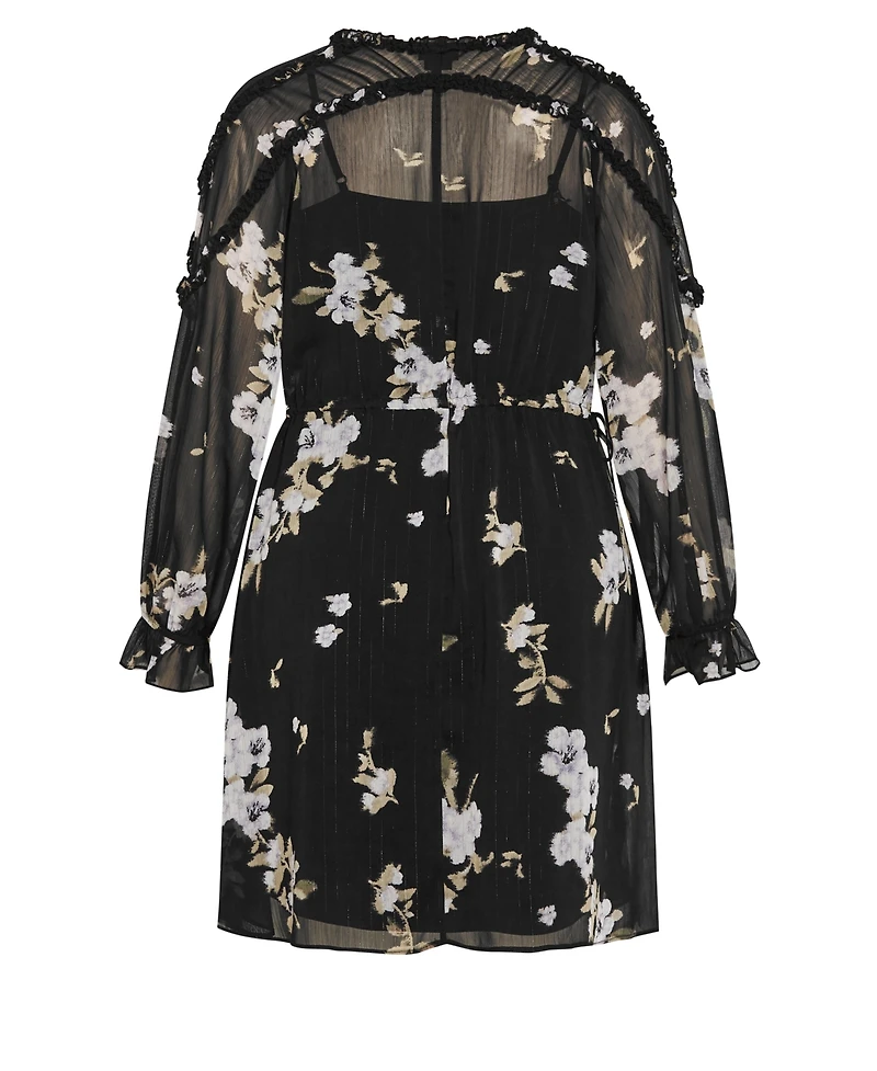 City Chic Plus Amira Print Dress