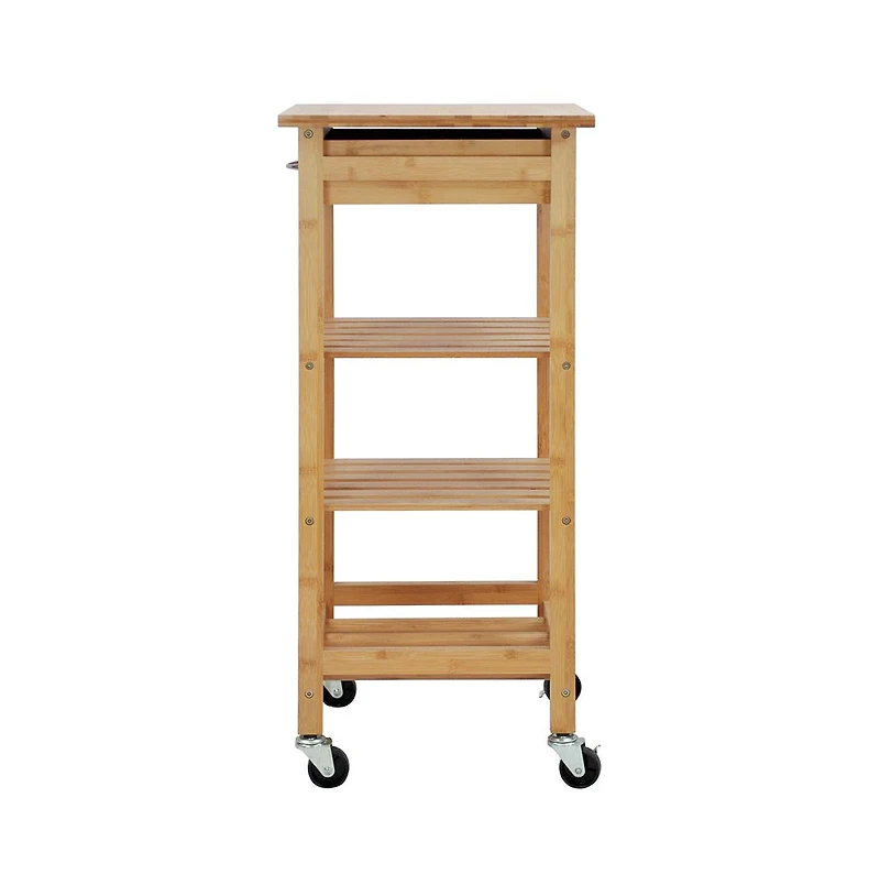 Oceanstar Bamboo Kitchen Trolley