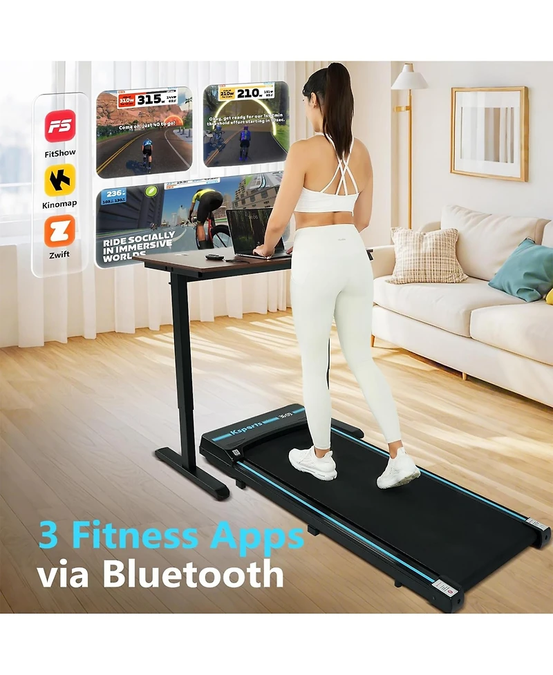 Ksports Under Desk Walking Pad Classic Treadmill with Wheels and Remote, 2.5 Hp