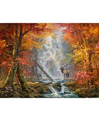 SunsOut Wapiti Falls 500 piece Jigsaw Puzzle for Adults