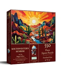SunsOut Southwestern Sunrise 550 piece Jigsaw Puzzle for Adults
