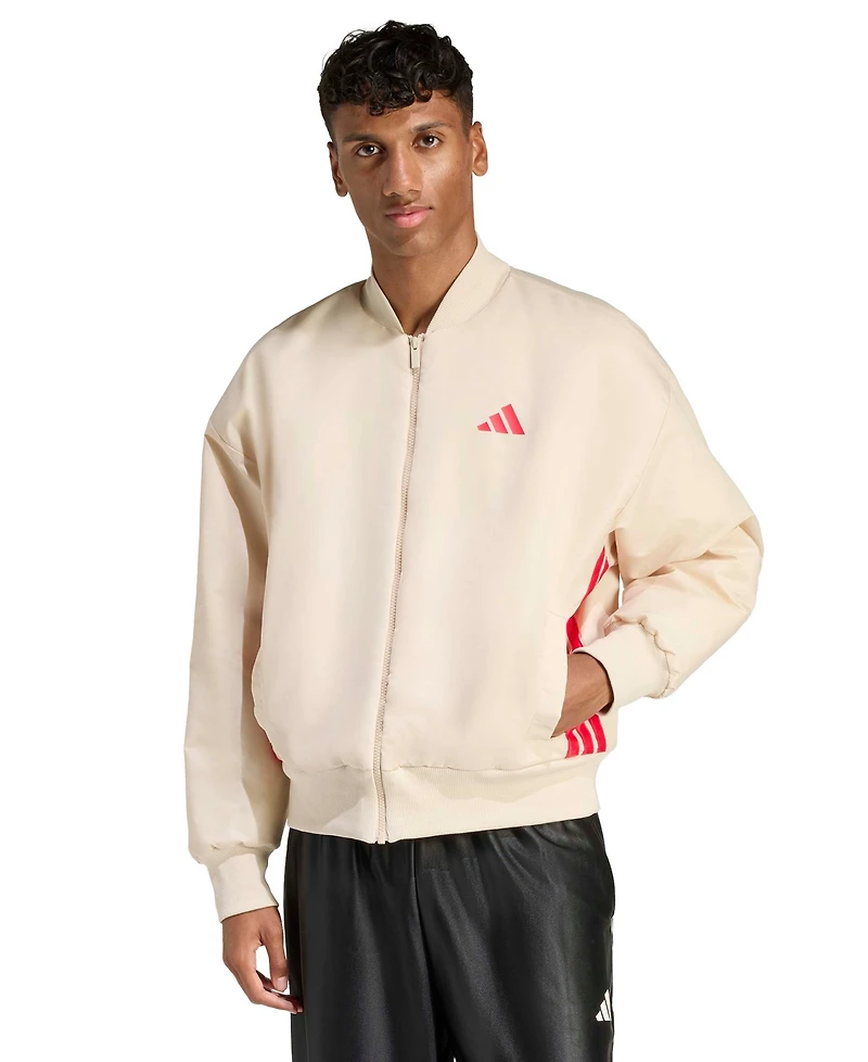 adidas Men's Stadium Long-Sleeve Bomber Jacket