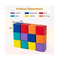 Hongge 12 Piece Soft Foam Building Blocks Set