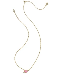 Kendra Scott Opalescent Resin Ari Heart Arrow Short Pendant Necklace