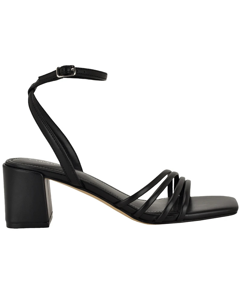 Calvin Klein Women's Pazey Strappy Block Heel Dress Sandals