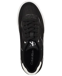Calvin Klein Women's Caspian Denim Round Toe Lace-Up Sneakers