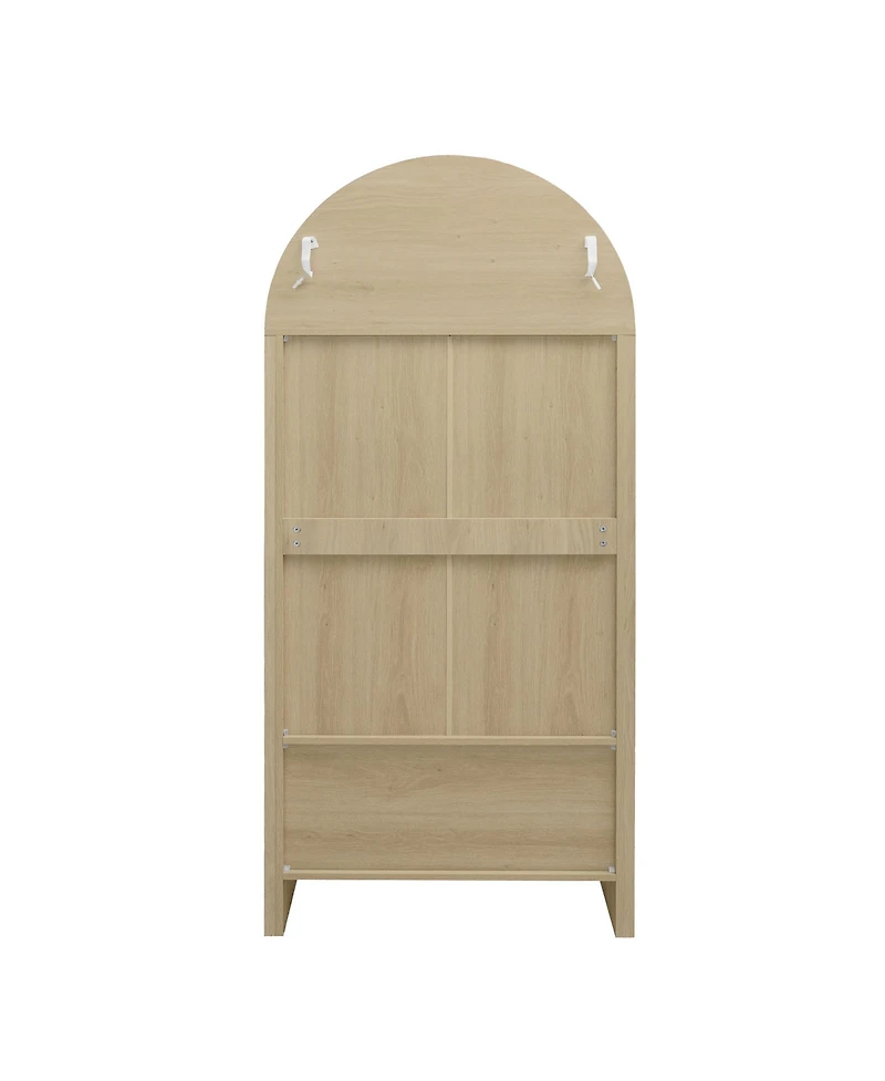 Casainc 70" Tall Arched Pantry Cabinet with Adjustable Shelves for Kitchen or Living Room