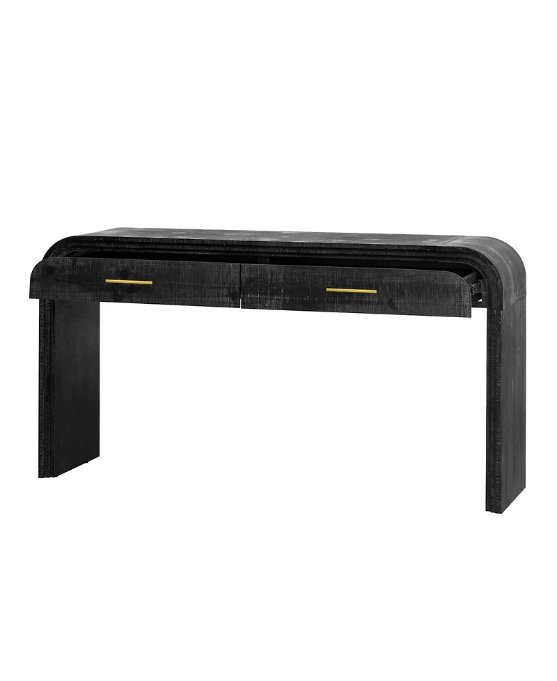 Casainc Retro Cabinet Silhouette Console Table with Open Style, Two Top Drawers