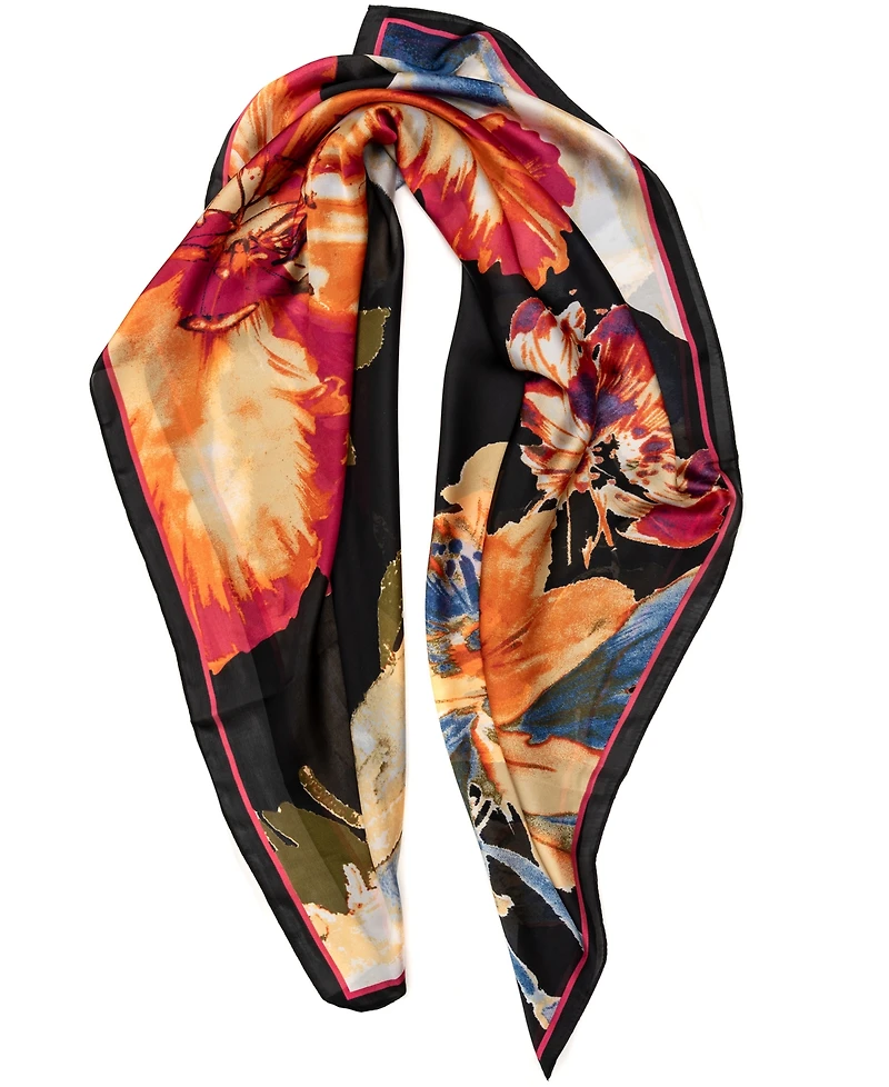 Vince Camuto Exploded Blooms Square Scarf