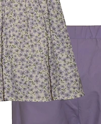 Bonnie Baby Baby Girls' Smocked Square Neck Top and Jogger Pants, 2-Piece Set