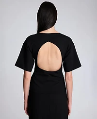 Kenneth Cole Women's Crewneck Pull-On Top