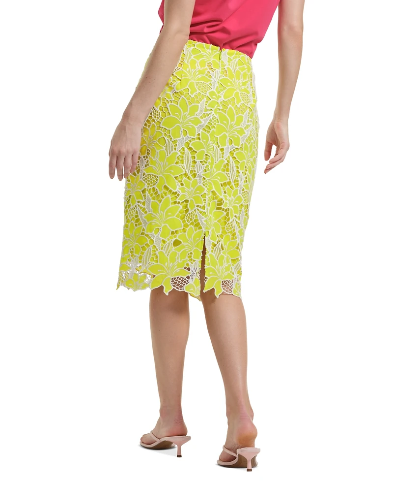 Isaac Mizrahi Women's Eyelet Pencil Skirt