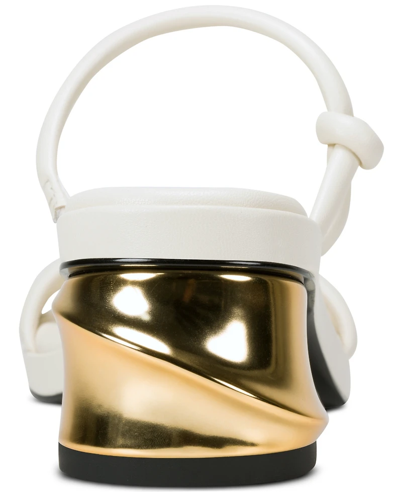 Donna Karan New York Women's Tafeta Multi Band Heeled Sandals