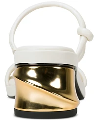 Donna Karan New York Women's Tafeta Multi Band Heeled Sandals