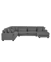 Streamdale 129" U-Shaped Sectional Sofa Corduroy with Chaise