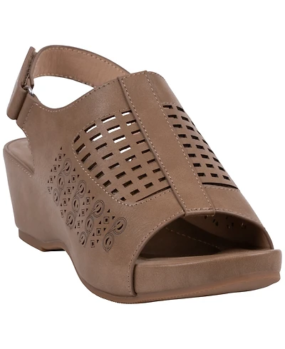 Gc Shoes Women's Ankle Strap Wedge Heel Sandals