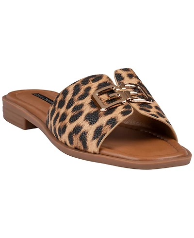 Gc Shoes Women's Square Toe Flat Sandals