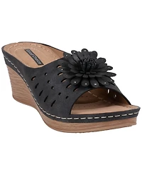 Gc Shoes Women's Round Toe Wedge Heel Sandals