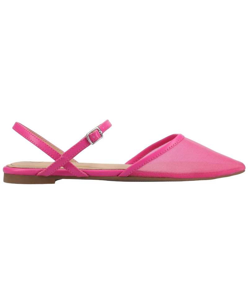 Journee Collection Women's Martine Strappy Pointed Toe Flats