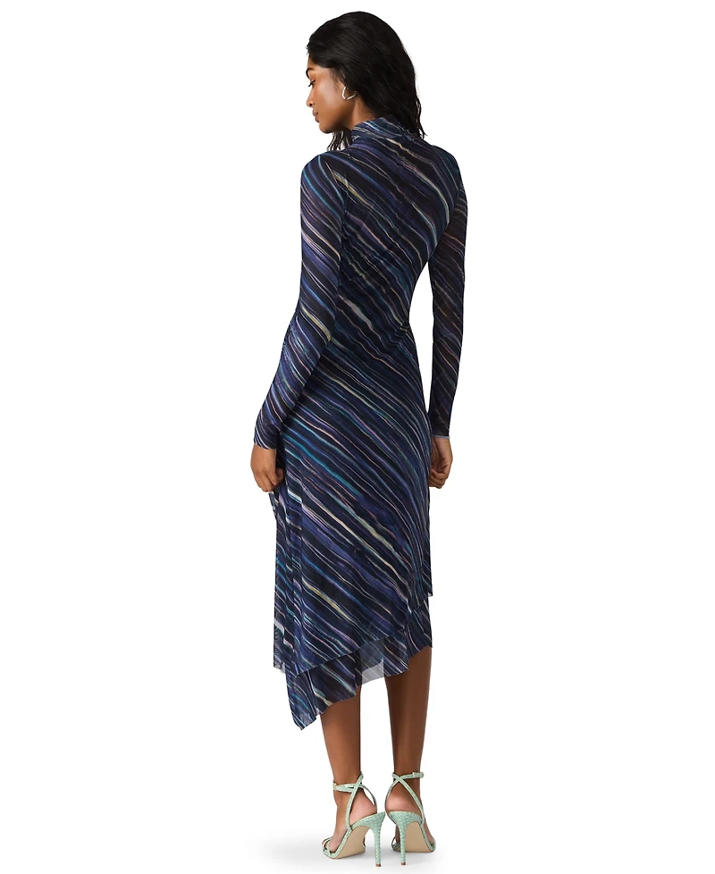 Steve Madden Women's Blare Mock Neck Bodycon Midi Dress