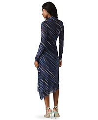 Steve Madden Women's Blare Mock Neck Bodycon Midi Dress