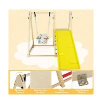 Hongge 4 in 1 Indoor Jungle Gym with Baby Swing and Ramp