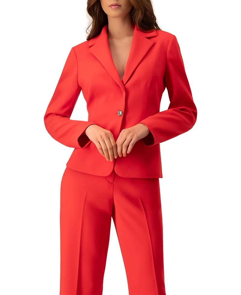 Ivonne Women's Single-Button Blazer Vibrant Red