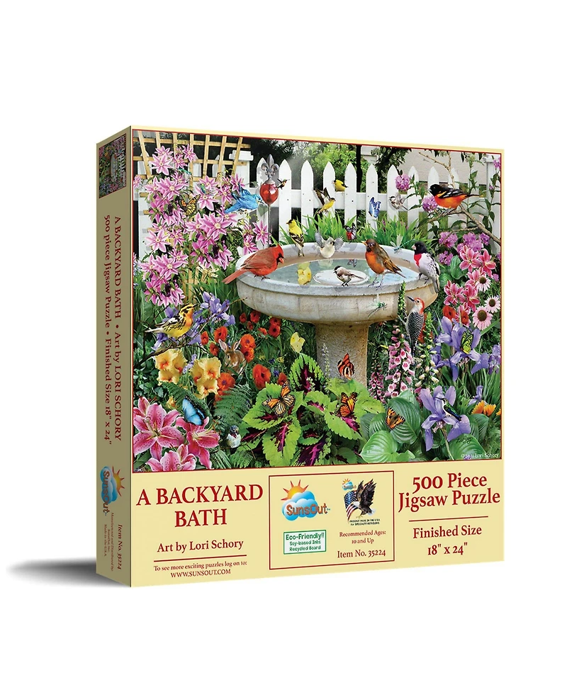 SunsOut A Backyard Bath 500 piece Jigsaw Puzzle for Adults