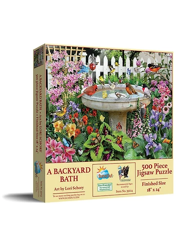 SunsOut A Backyard Bath 500 piece Jigsaw Puzzle for Adults