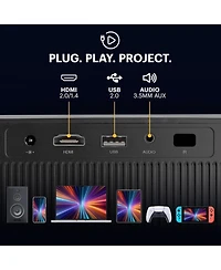 Kodak Flik X20 Full Hd Smart Projector Kit with 100" Screen, Tripod, Remote, Wi-Fi, Eva Case