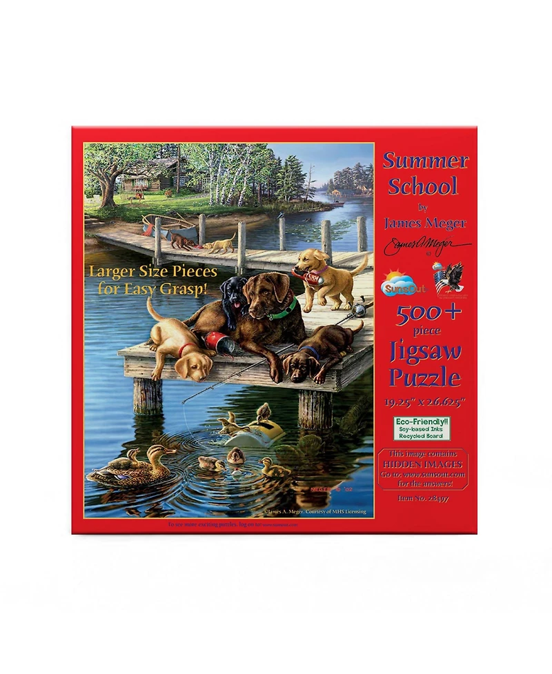 SunsOut Summer School 500 piece Jigsaw Puzzle for Adults Large Pieces