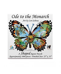 SunsOut Ode to the Monarch 1000 piece Jigsaw Puzzle for Adults Special Shape