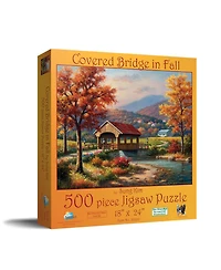 SunsOut Covered Bridge in Fall 500 piece Jigsaw Puzzle